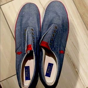 Men’s Denim Polo Canvas Sneaker Laceless